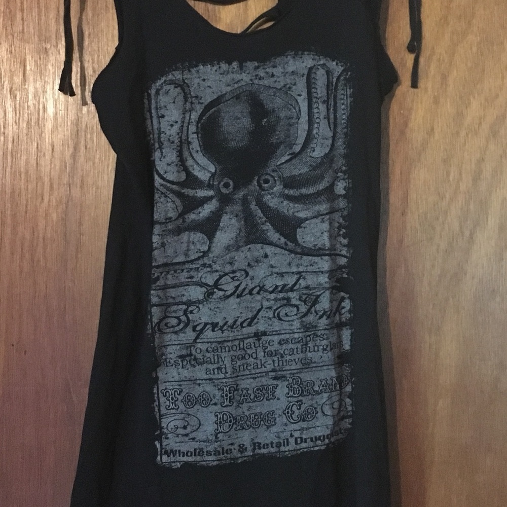 Too Fast Squid Ink tunic tank