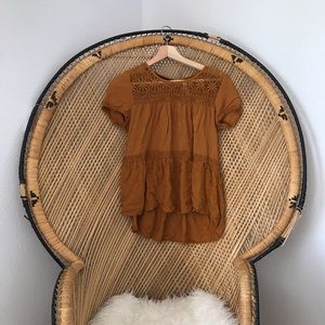 Orange Bohemian Flowy Top