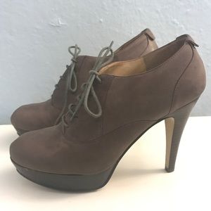 Nine West platform leather booties