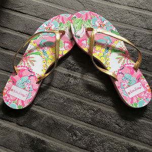 Lilly Pulitzer for Target Flip Flops Nosie Posey 8