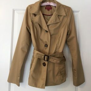 Tan Short Trench Coat