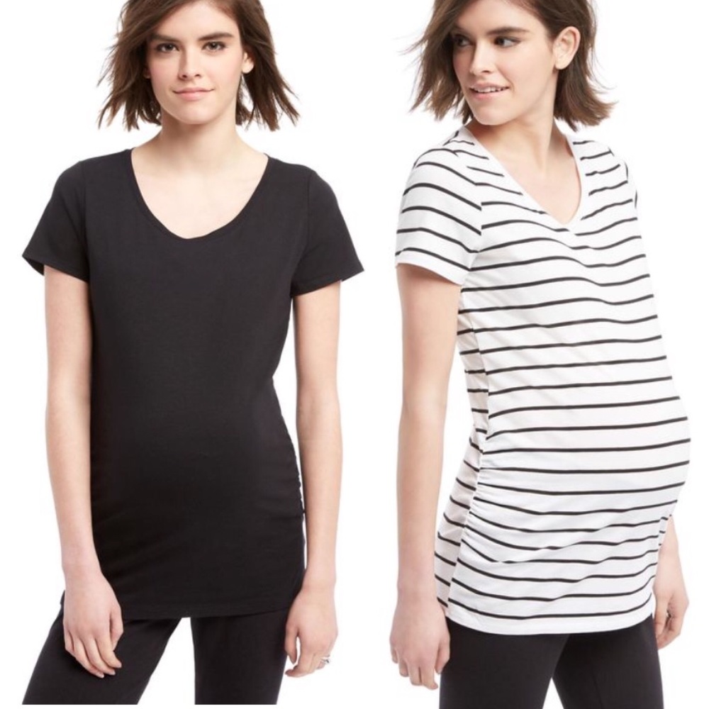 Black/White Materniry Top Set