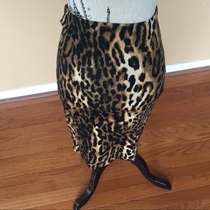 Cheetah print bodycon skirt
