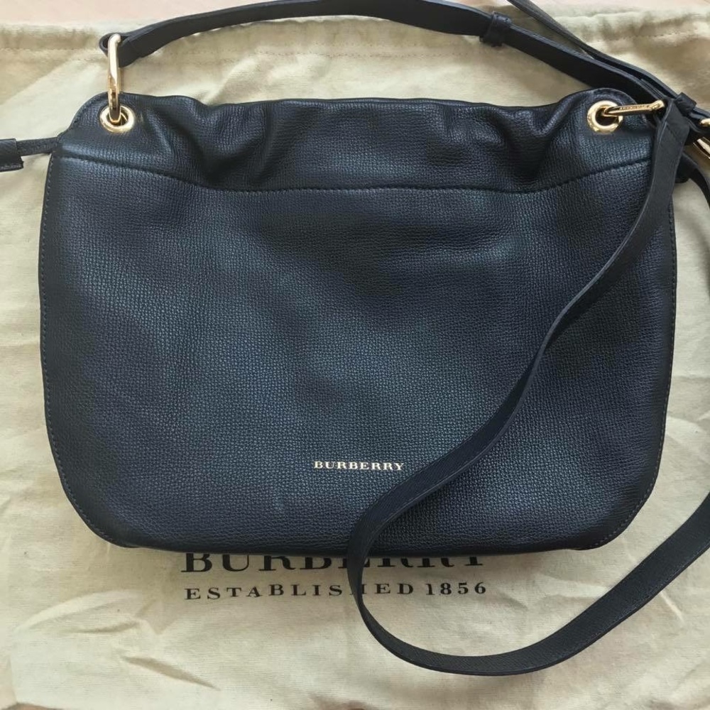 Burberry Banner House Check Leather Crossbody Bag