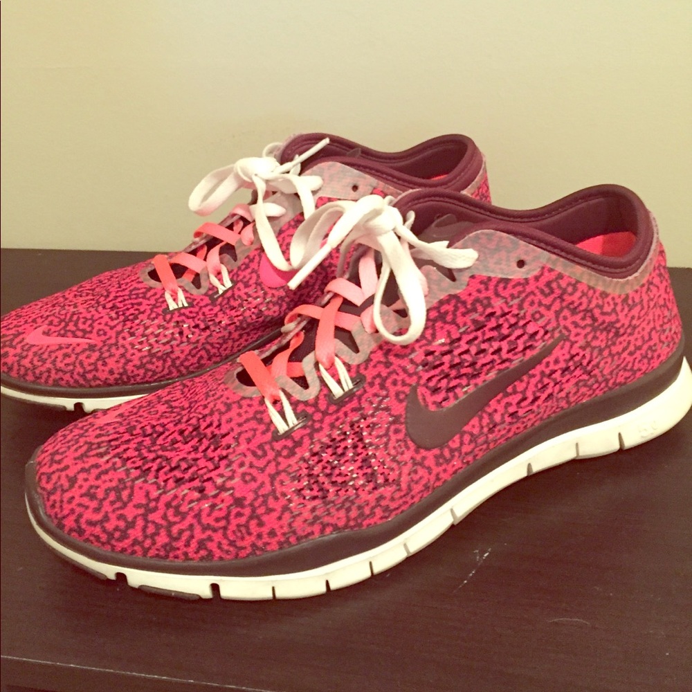 Pink leopard print nike's