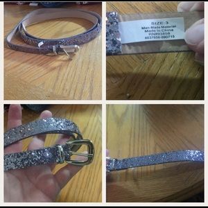 Torrid size 3 silver Glitter belt