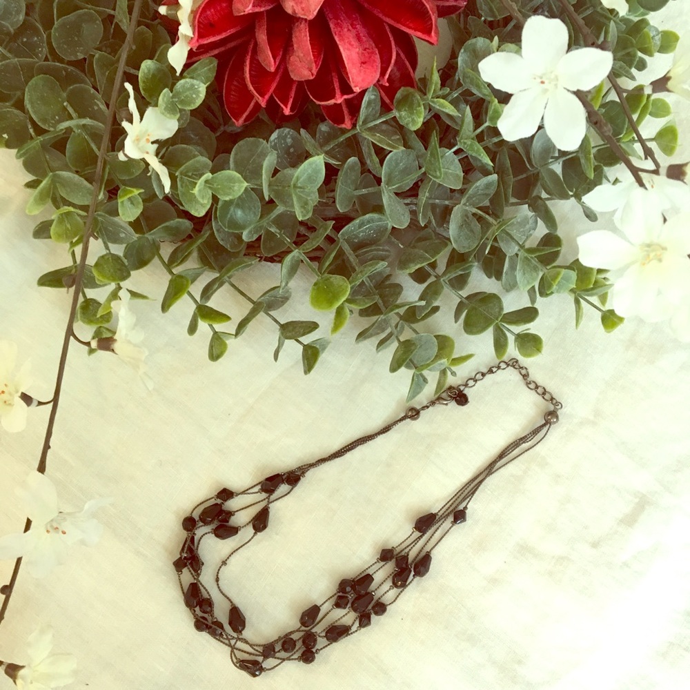 Black Beaded Necklace
