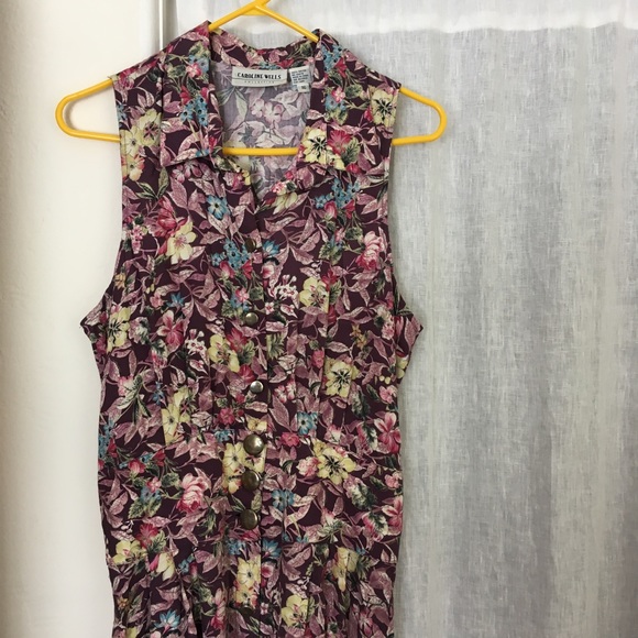 ✨LAST CHANCE✨vintage rayon floral maxi-dress - Picture 2 of 5
