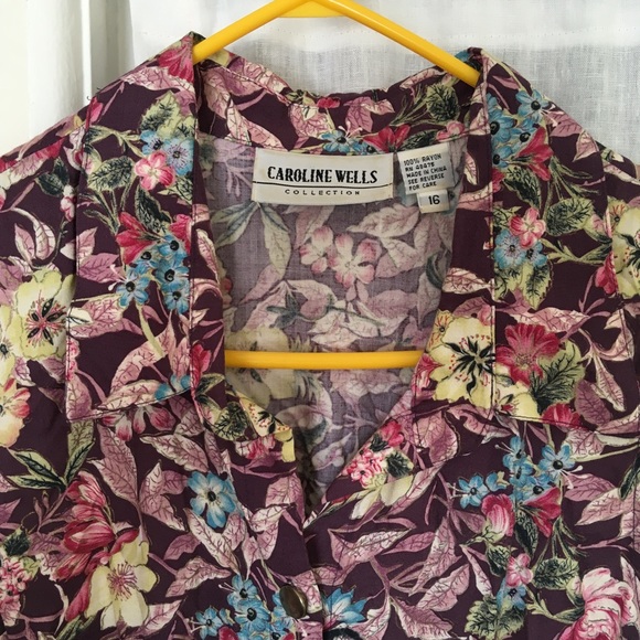 ✨LAST CHANCE✨vintage rayon floral maxi-dress - Picture 4 of 5