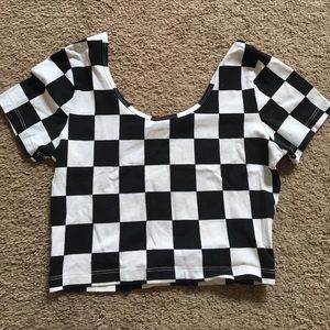 Checkerboard crop top