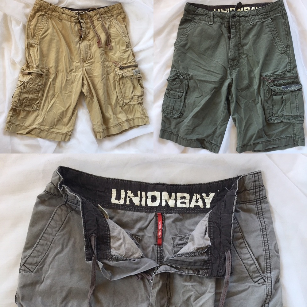 Three Pairs of Cargo Shorts