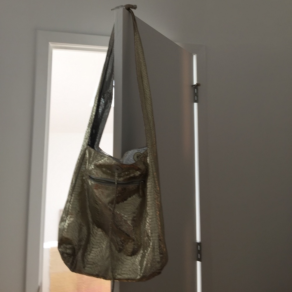 Cross body pressed python bag - Picture 1 of 8