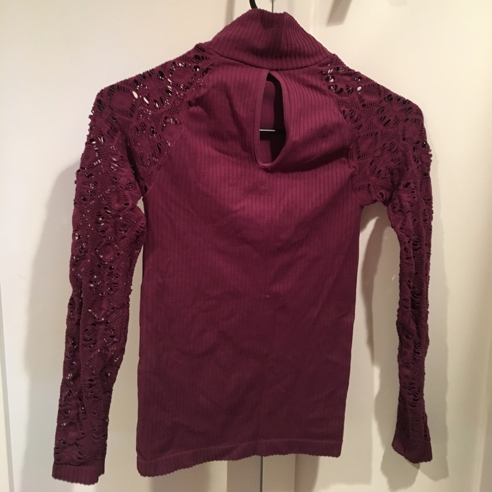 Free People long sleeve cutout top