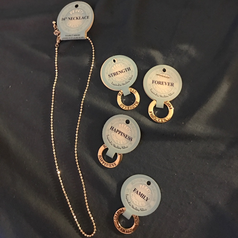 LOW PRICE‼️Infinity 16" Necklace with 4 Charms😍