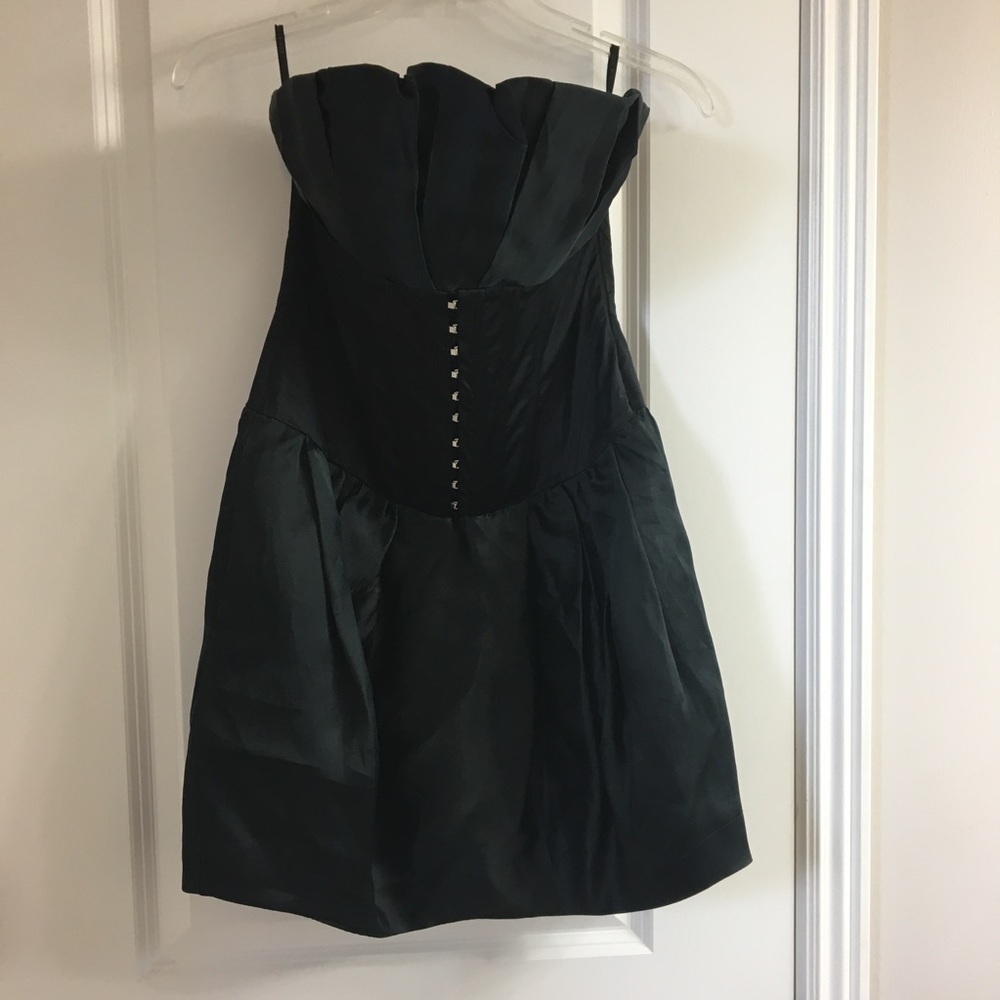 bebe black corset dress