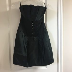 bebe black corset dress
