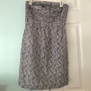 J. Crew floral strapless dress