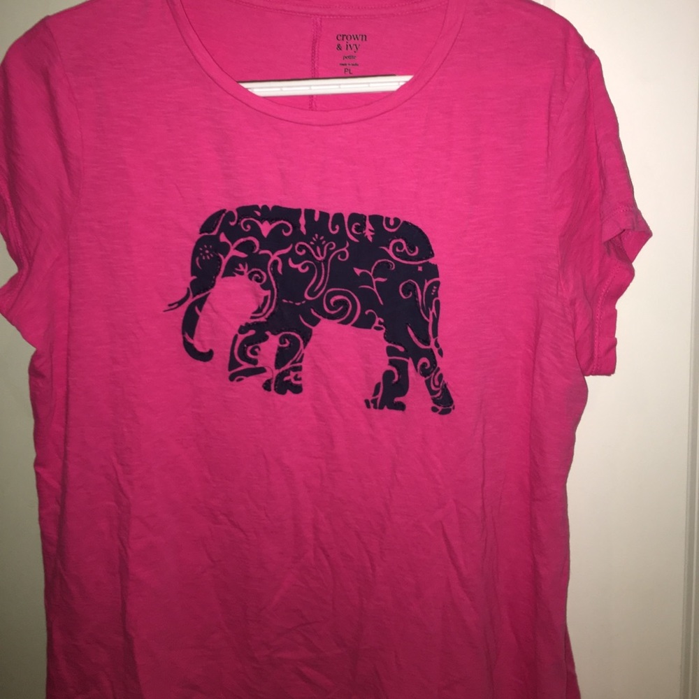 Women's pink elephant shirt
