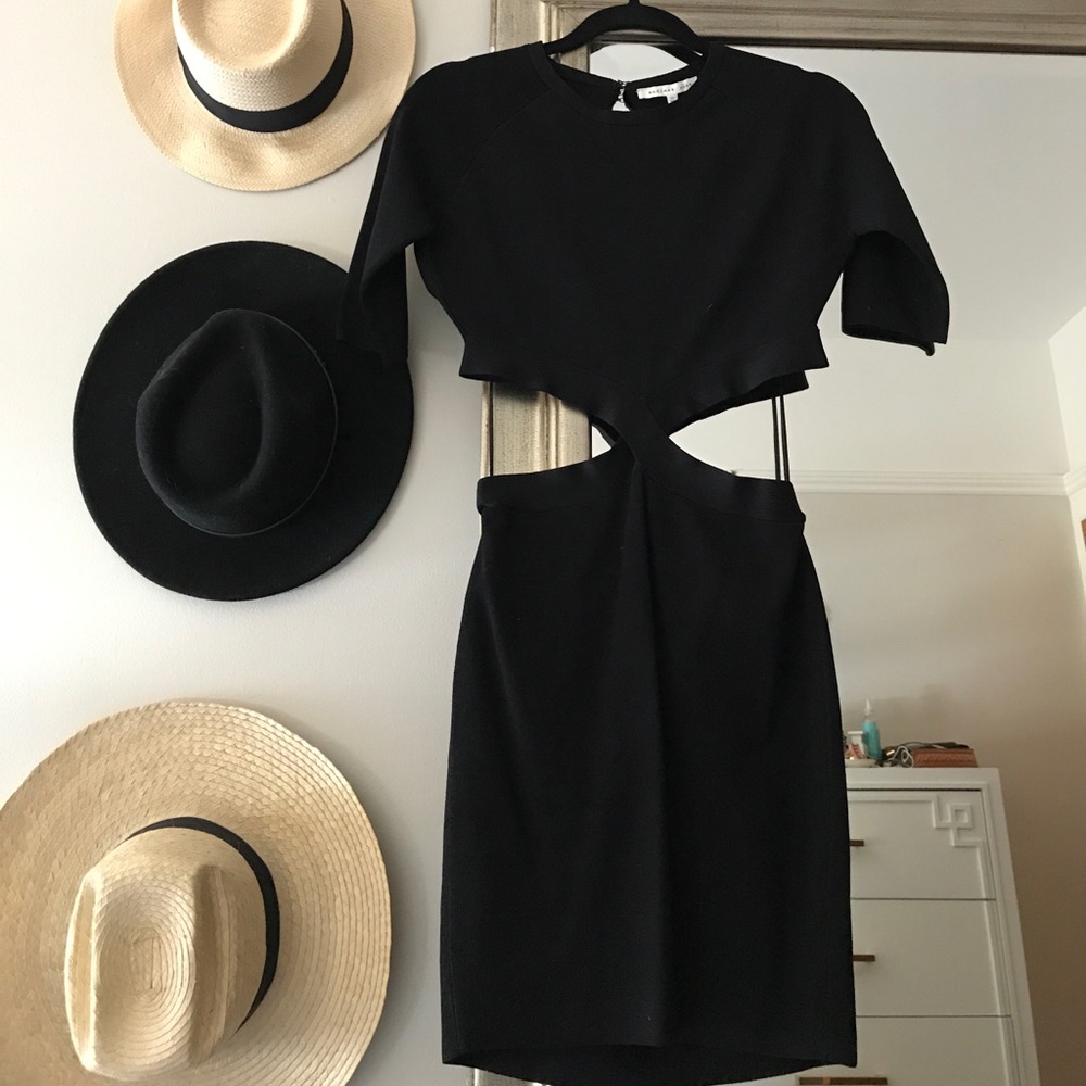 Mini dress with side and back cut outs