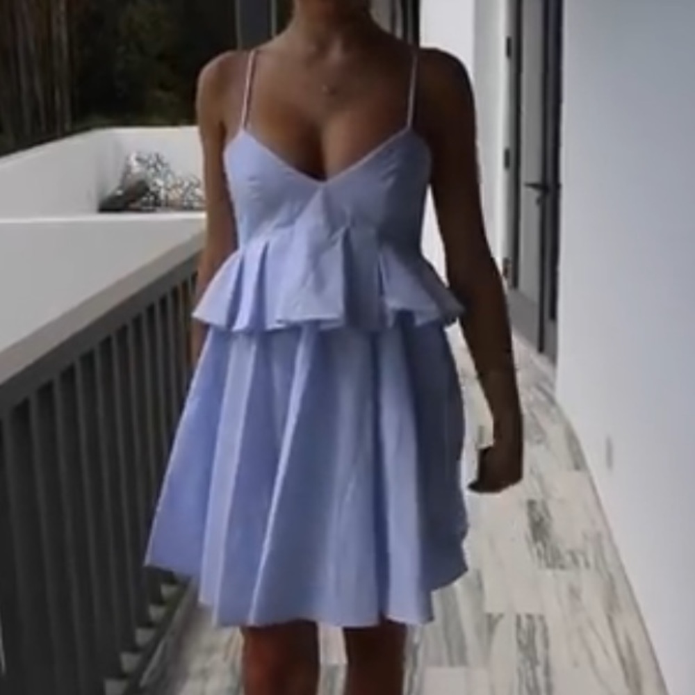 Zara blue babydoll dress