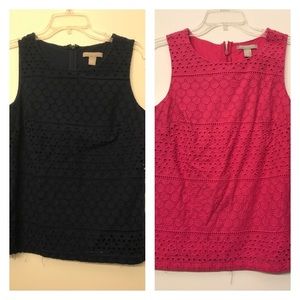 2  BUNDLE!!! 2 Banana Republic sleeveless blouses