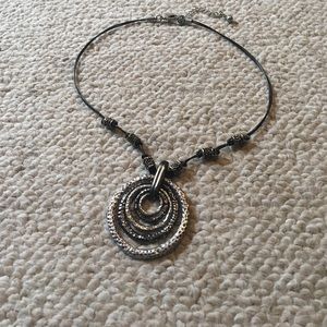 Silver circle necklace