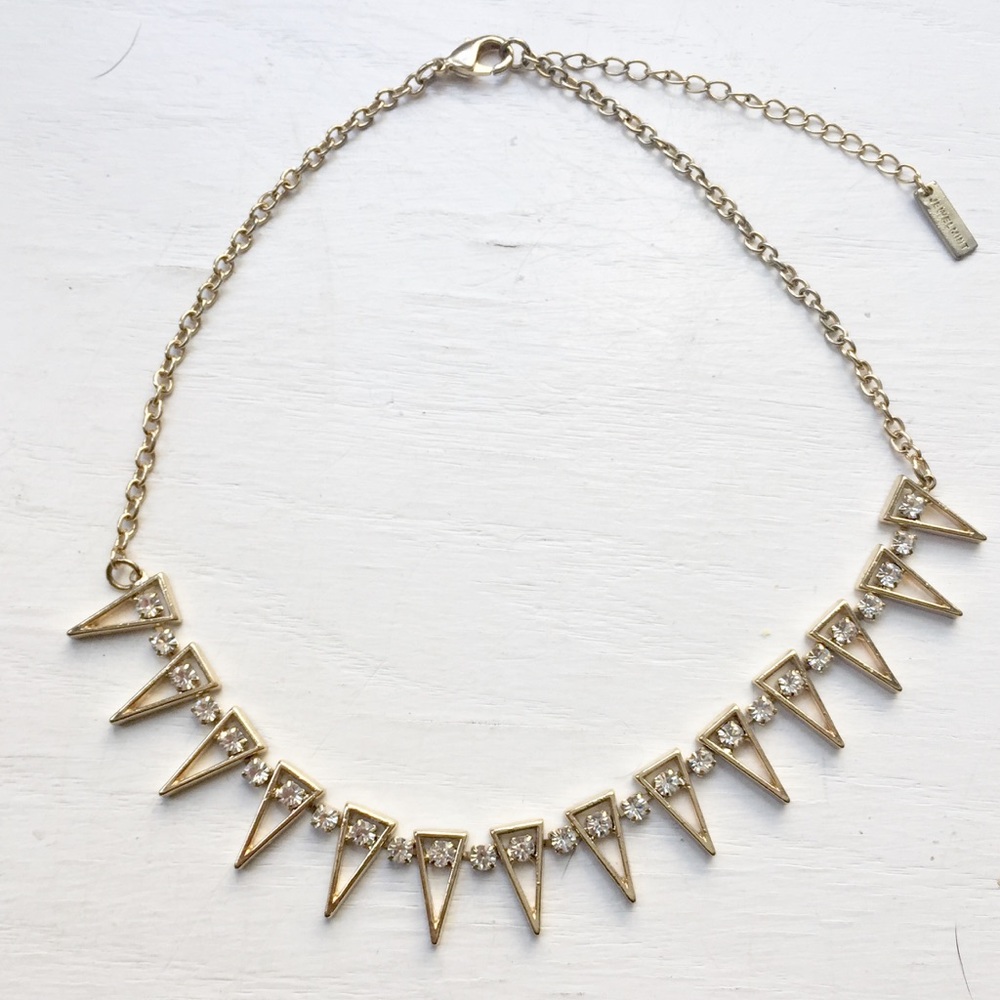 Spiked gold necklace