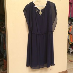 Navy blouson dress