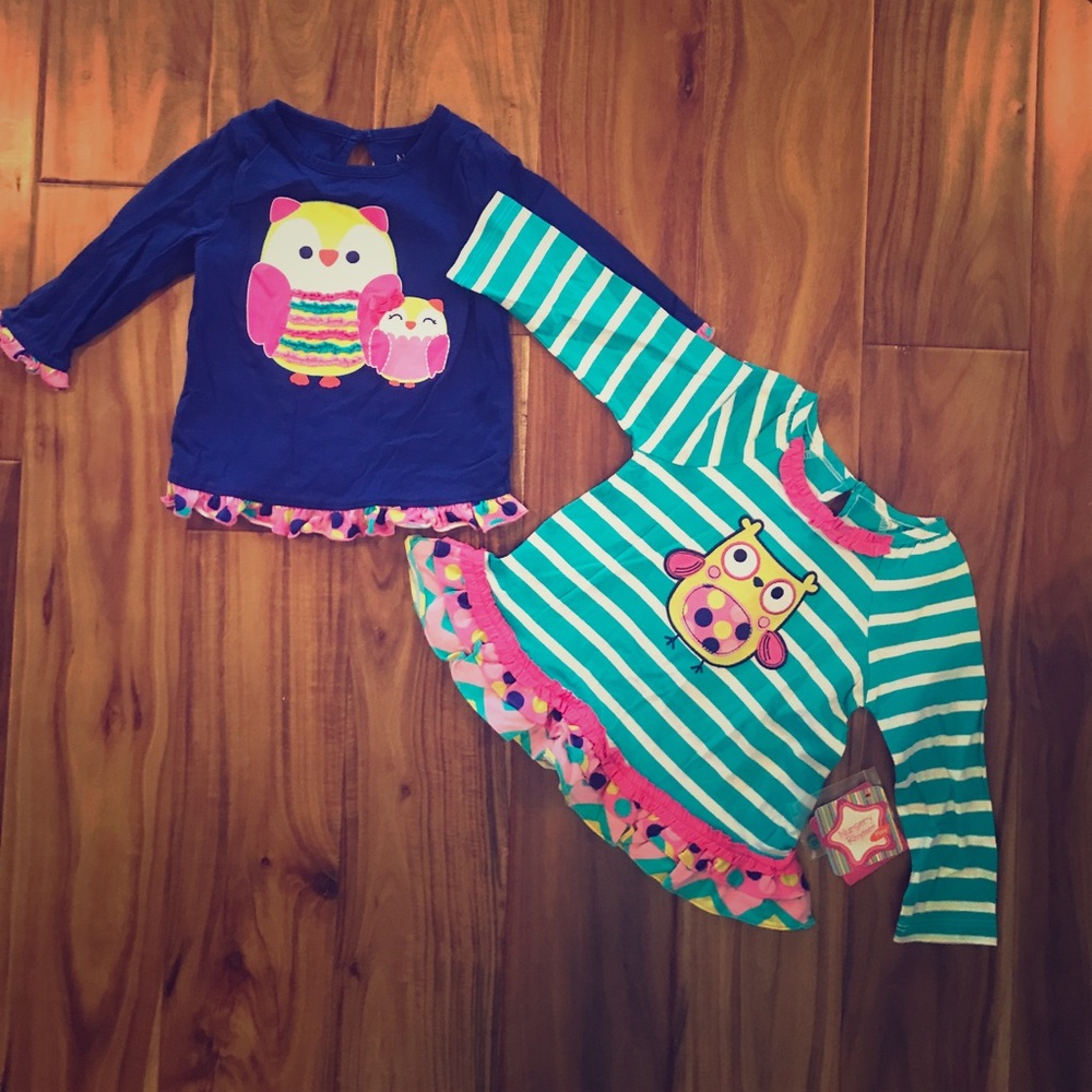 Owl long sleeved shirts/tunics