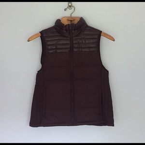 Burgundy fall vest