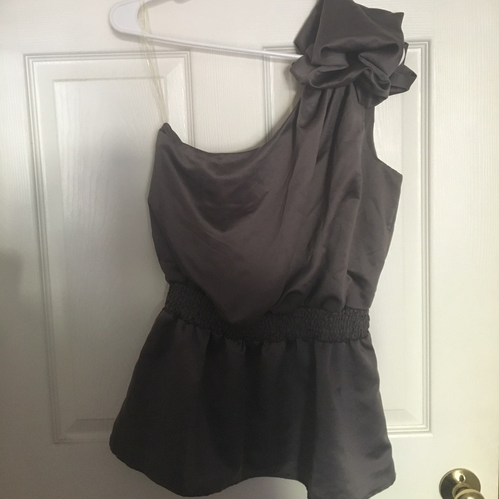 One shoulder dressy tank