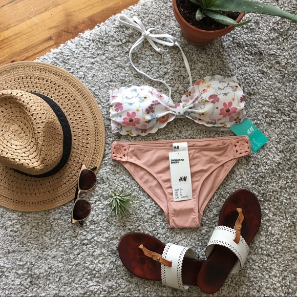 H&M Other - Floral & Crochet Bikini