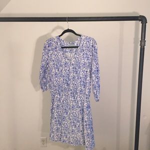 Blue & White Floral Dress