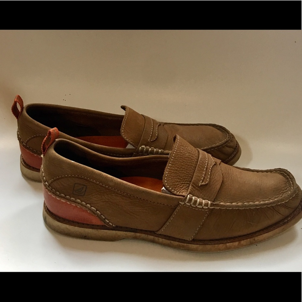 Sperry Top Sider Men's Penny Loafer Suede Sz. 9.5