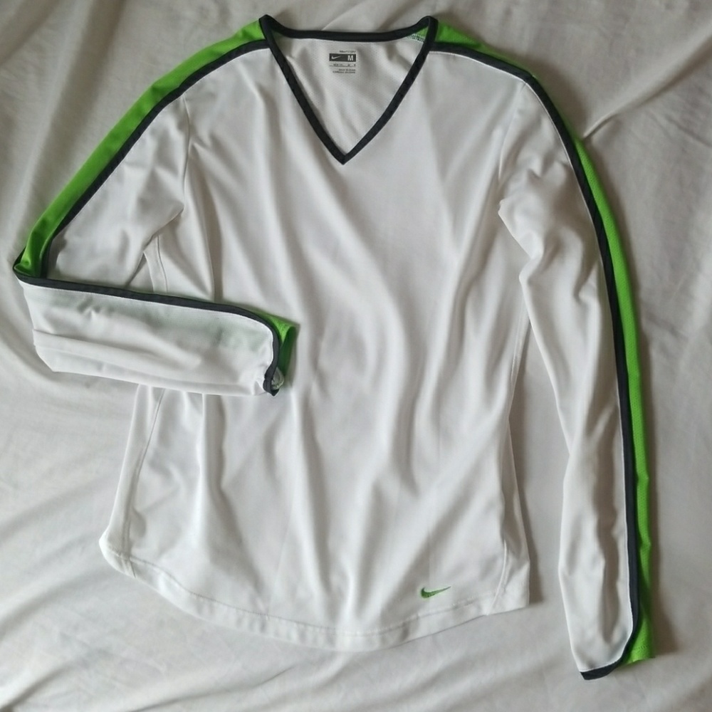 Nike Dri-Fit Long Sleeve V-neck Mesh Shirt