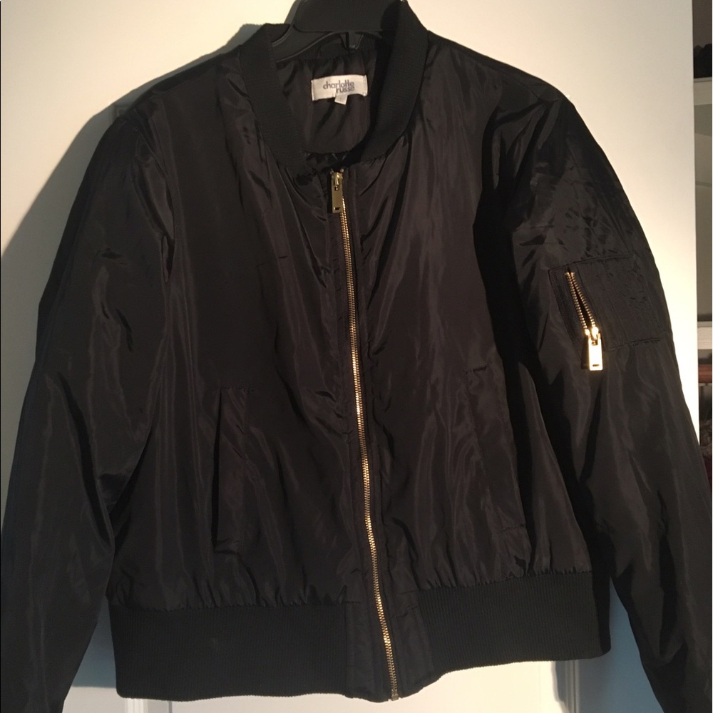 Black bomber jacket