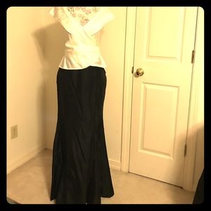 Evening two piece blouse and skirt