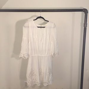 White Dress with Lace Detail