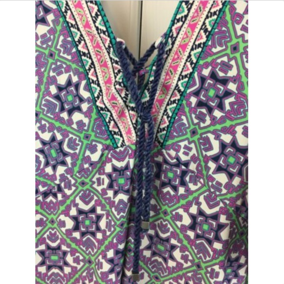 Nanette Lapore Purple Pink Cold Shoulder Boho Top - Picture 5 of 7