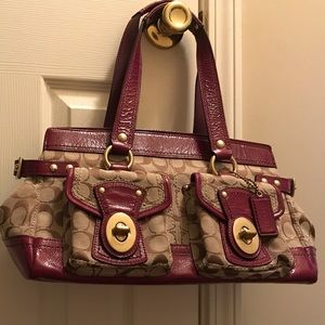 Coach legacy purse in signature jacquard