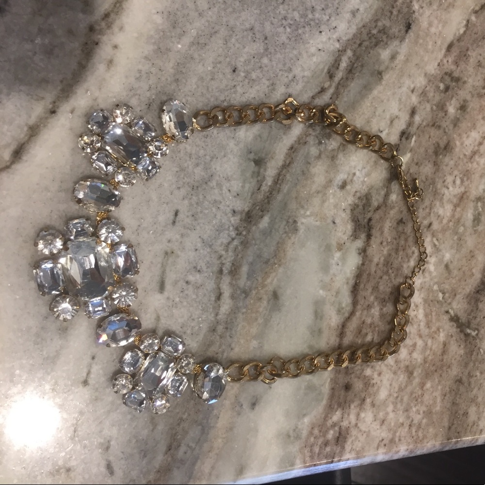 faux diamond statement necklace