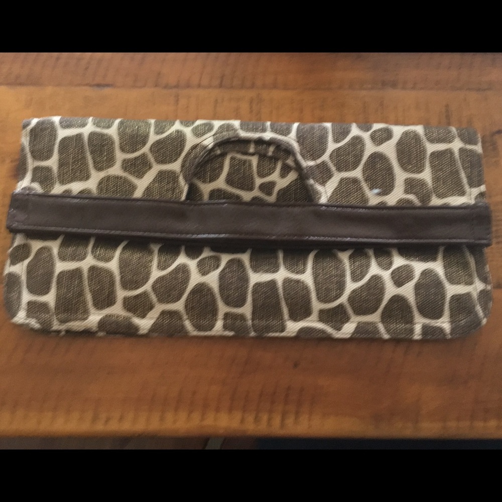 Beautiful animal Print fold over Clutch.