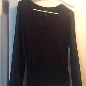 Bcbg black shirt. Sheer sleeves