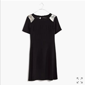 Madewell Silk Sequin-Yoke Dress
