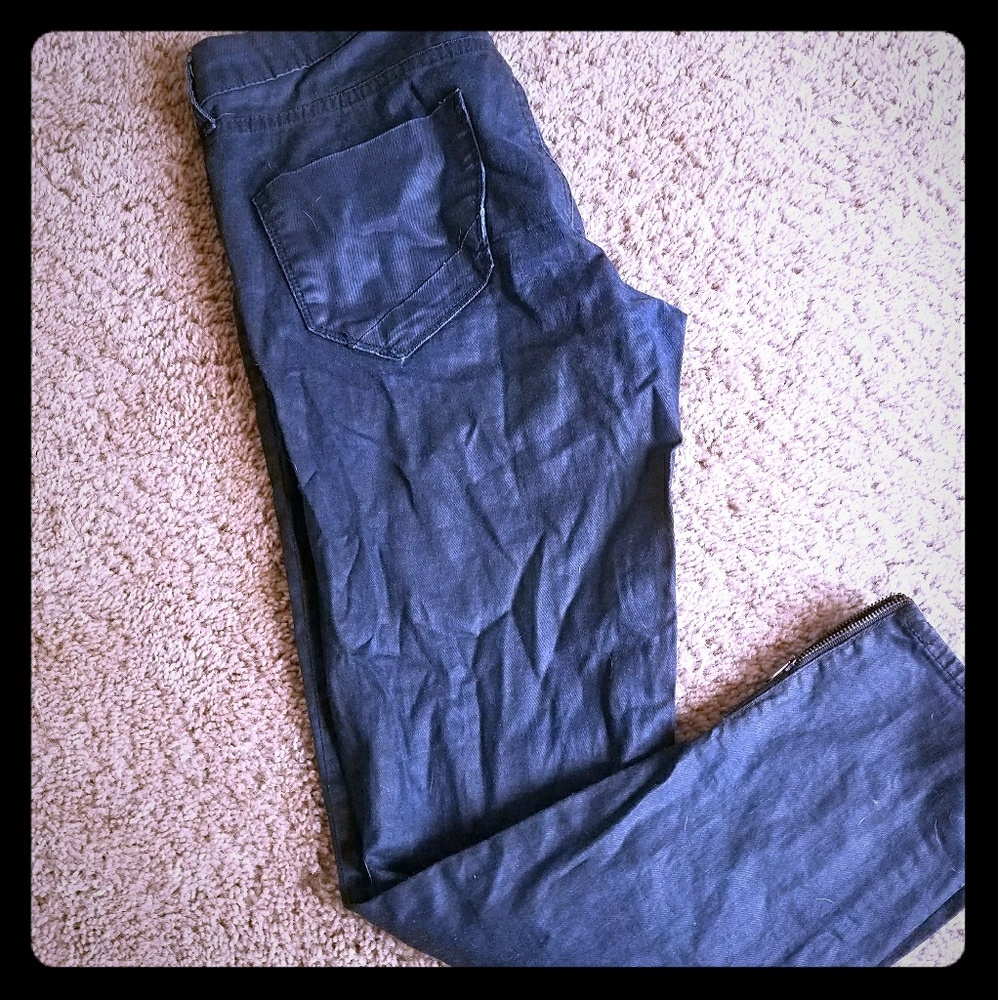 H&M coated skinny jeans