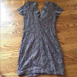 Grey lace dress