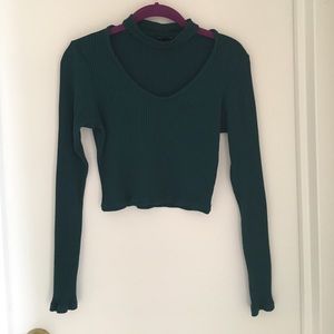 MOVINGSALE💓 Topshop Faux Choker Fall Crop Top