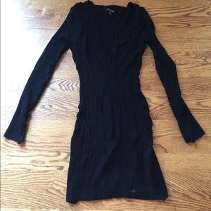 Black Lon sleeve sweater dress