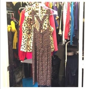 Floral Print Overall  Dress. Medium. New W/ Tags