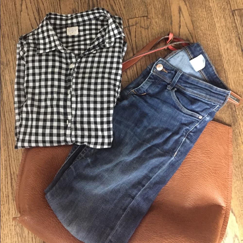 J crew long sleeve buffalo check
